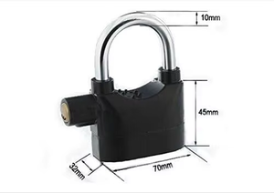 Cerradura de alarma, pestillo de seguridad antirrobo de <span class=keywords><strong>110</strong></span> DB, pestillo <span class=keywords><strong>para</strong></span> motocicleta y bicicleta, cerradura de alarma con sirena de seguridad universal, con 3 llaves - Product Image 5