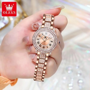   Montres pour femmes, montre-bracelet à quartz originale à la mode pour dames, cadran romain, diamants étincelants, étanche, lumineuse, luxe, nouvelle collection - Product Image 3