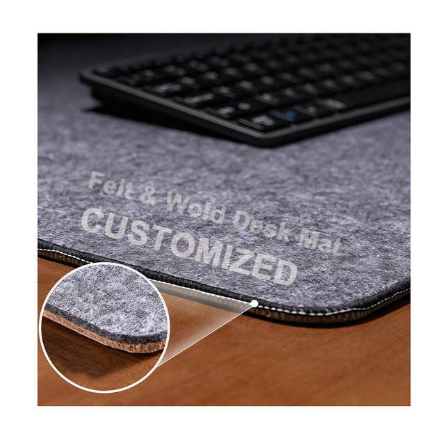 New Style Cork Felt Laptop Anti-Slip Water Resistant Scratch Proof Gamer Desk Mat High Quality Breathable Large Size Mouse Stock