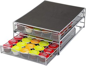 Support <span class=keywords><strong>pour</strong></span> machine à café à 2 niveaux Porte-dosette de 72 capsules avec <span class=keywords><strong>tiroir</strong></span> de rangement coulissant Organisateur de surface antidérapante Capsules <span class=keywords><strong>Dolce</strong></span> <span class=keywords><strong>Gusto</strong></span> - Product Image 3