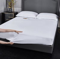 100% coton 32s 144TC ensemble de draps de lit unis qualité lavé adapté pour la maison hôtels hôpitaux mariage disponible reine sac jumeau
