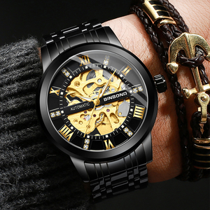 Reloj de Pulsera Mecánico de Lujo para Hombre Binbond B6020 6020, de Acero Inoxidable, Diseño Hueco, Resistente al Agua - Product Image 5