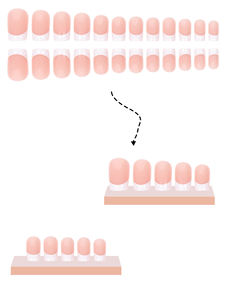 Best Seller forma quadrata francese stile bianco nudo lucido stampa-On unghie ABS per applicazione dito opzioni all'ingrosso disponibili - Product Image 6