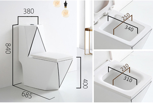 Moderno lusso oro Set bagno sanitari doppio filo di un pezzo ciotola in ceramica piedistallo lavabo lavabo per alberghi - Product Image 3