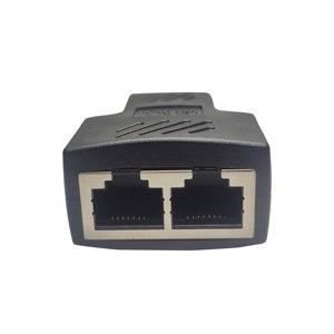 Nữ để nữ LAN Ethernet splitter 100Mbps nối với USB cáp điện 1 để 2 Adapter RJ45 Coupler Splitter - Product Image 5