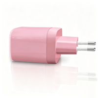 Chargeur rapide GaN 35W double Type-C, prise EU, PD 3.0, QC3.0, QC2.0, OVP, OTP, OCP, protection contre les courts-circuits, ignifuge, pour montre connectée et téléphone portable