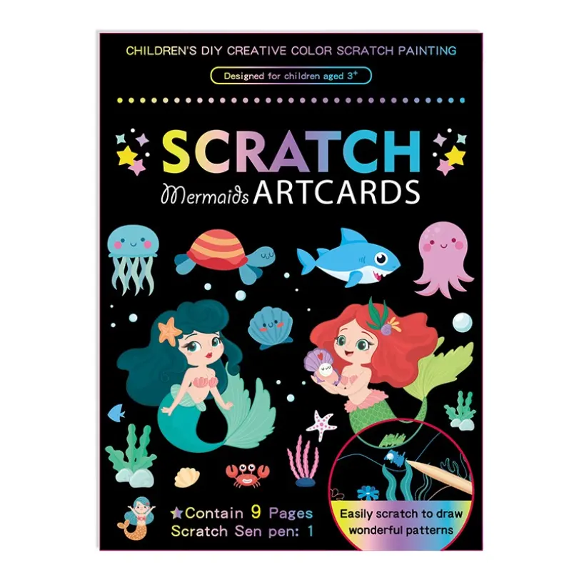 kids hobby unicorn Scratch craft book