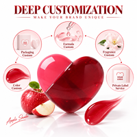 Teinte à lèvres en forme de cœur RTS 8ml, fini mat doux, waterproof, longue tenue, couleur pomme, faible MOQ 3 pièces, vente en gros, logo personnalisé