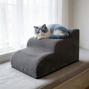 Escaliers légers <span class=keywords><strong>pour</strong></span> animaux de compagnie, <span class=keywords><strong>pour</strong></span> petits chiens, 3, 4 ou 5 marches, pliables, en mousse haute densité, rampe portable <span class=keywords><strong>pour</strong></span> <span class=keywords><strong>chien</strong></span>, <span class=keywords><strong>pour</strong></span> <span class=keywords><strong>voiture</strong></span>, lit, chaise - Product Image 4