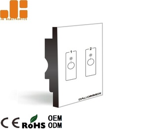 DL8602 <span class=keywords><strong>de</strong></span> Panel <span class=keywords><strong>de</strong></span> vidrio <span class=keywords><strong>de</strong></span> 2CH CCT iluminación DALI Dimmer <span class=keywords><strong>LED</strong></span> Dimmer interruptor <span class=keywords><strong>regulador</strong></span> - Product Image 2