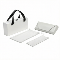 Boîte à lunettes pliable en PU rectangulaire avec logo personnalisé, étui en carton pour le rangement des lunettes de soleil et des lunettes de vue