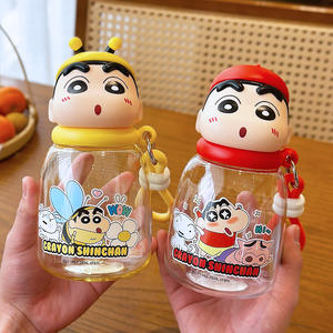Botella de agua Zuo Mu Crayon Shin-chan de 500 ml a prueba de fugas con correa portátil para estudiantes, regalo para el regreso a clases - Product Image 3