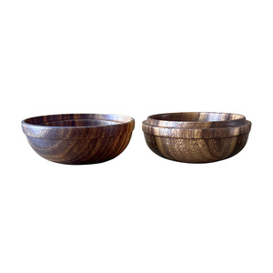 ชามไม้อะคาเซียฝาปิดทำด้วยมือขนาด14-14.9ซม. สีทึบสำหรับให้เป็นของขวัญ - Product Image 3