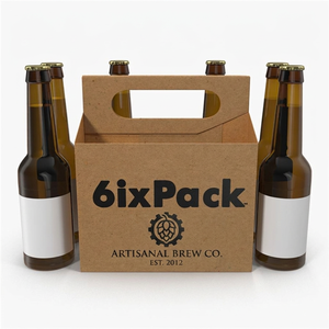 Portabottiglie Personalizzato da 12 Oz per Birra e Vino in Cartone Ondulato, Confezione da 6, Laminazione Lucida, Ecologico e Riciclabile per un Trasporto Sicuro e Facile - Product Image 4