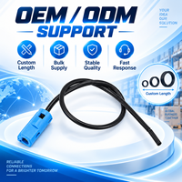 Kabel Adaptor Antena Otomotif RG174 Blue FAKRA ke Open End, Kabel Pigtail Koaksial untuk Perbaikan Radio Mobil dan Telematika