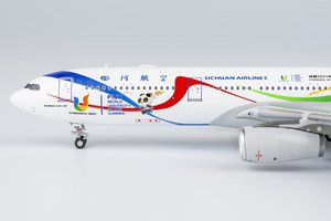 โมเดลเครื่องบินโลหะ 1/400 สายการบินเสฉวน รุ่น <span class=keywords><strong>A330</strong></span>-<span class=keywords><strong>300</strong></span> ลายแพนด้า หมายเลข B-5945 - Product Image 3