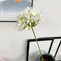 Hochwertiges Europäisches 3D-Gedrucktes Geprägtes Muster Seiden-Kunstblumen-Agapanthus Tischdekoration für Hochzeit und Heim
