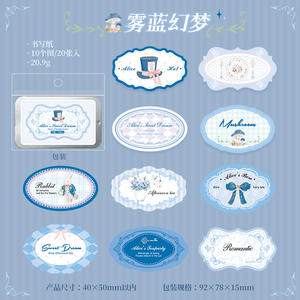 20 autocollants par boîte, série Alice Sweet Dreams, matériaux décoratifs sur le thème des <span class=keywords><strong>contes</strong></span> <span class=keywords><strong>de</strong></span> fées pour carnets d'écriture manuscrite - Product Image 6