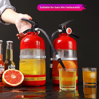 Distributeur de boissons à pompe manuelle en forme d'extincteur 1,5 L – Seau à bière et whisky – Distributeur de fût de bière – Barils en plastique pour vin