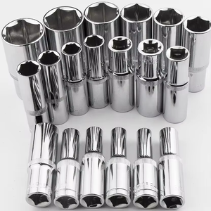 Tùy Chỉnh OEM 3/8 \ "Ổ Đĩa Hợp Kim Chống Gỉ 6-Điểm Mô-men Xoắn Cờ Lê Ratchet Ổ Cắm Cờ Lê Thiết Lập Chrome Kết Thúc Sâu Hex Ổ Cắm - Product Image 1