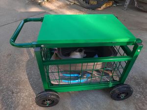 High Quality Four-Wheel Movable <b>Garden</b> Cart with Metal <b>Mesh</b> Seat 150kg Load-Bearing Capacity Iron Material OEM Customizable - Product Image 6