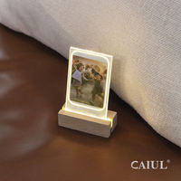 Marco de Fotos Acrílico y de Madera con Luz LED para Decoración del Hogar, Marco para Fotos Instax Mini, Venta al Por Mayor