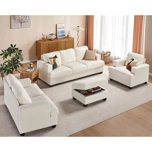 <span class=keywords><strong>Canapé</strong></span> Sans Modern <span class=keywords><strong>3</strong></span> <span class=keywords><strong>places</strong></span> en tissu rembourré <span class=keywords><strong>confortable</strong></span> pour salon, idéal pour hôtels et appartements - Product Image 3