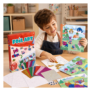 Kit de loisirs sirène fantaisie avec cartes à peindre en EVA scintillantes, activité créative de déguisement, cadeau de vacances pour filles de quatre ans - Product Image 3