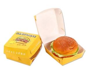 Fabricante de Cajas de Cartón para Hamburguesas en China, Venta al por Mayor, Logotipo Personalizado Impreso, Caja de Papel para Llevar KFC McDonald's, Caja de Hamburguesas Kraft - Product Image 4