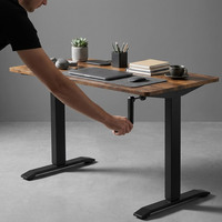 Bureau debout ergonomique moderne pliable à manivelle, réglable en hauteur, pour ordinateur, idéal pour la maison, le bureau ou le studio