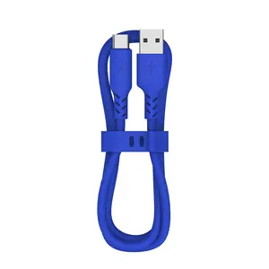 3A Liquid Silicone Macaroon Cable USB To Type C USB Charger Cord Fast Charging Data Cable For Samsung Huawei Oppo