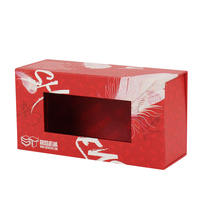 Nuova Scatola Rigida in Carta per Abbigliamento, Confezione Personalizzata Pieghevole con Finestra Trasparente Magnetica, Laminazione Soft Touch per Scatole Regalo di Lusso