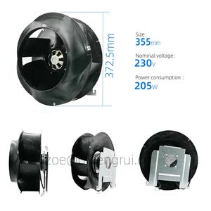 ebmpapst R3G355-RB03-10 170W 400V AC 0.5A 1350RPM EC Ball Bearing ABB Inverter Centrifugal Cooling <b>Fan</b> R3G355-AB03-10 - Product Image 2