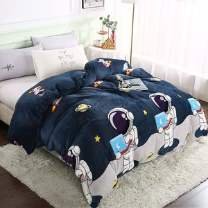 <span class=keywords><strong>Copripiumino</strong></span> Invernale in Pile Corallo per Studenti, <span class=keywords><strong>Copripiumino</strong></span> Monofacciale in Peluche di Pile Latte, Spesso e ad Alta Densità - Product Image 4