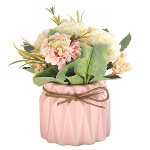 Plantes artificielles en pot d'hortensias en gros, fleurs artificielles pour salon, verdure, bouquets, bonsaïs, décoration de bureau - Product Image 5