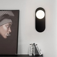 Lámparas de pared LED creativas para interiores de cabecera con bombilla G9 para dormitorio, sala de estar, aplique de pared con bola de cristal para fondo