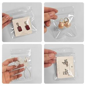 OEM, оптовая продажа, высококачественные небольшие пластиковые пакеты, изготовленные по индивидуальному заказу, модные ювелирные изделия, упаковочный пакет с логотипом - Product Image 4