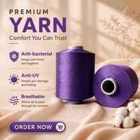 Odor Resistant Yarn 60/1Full Dull Cotton Like Yarn Breathable High Color Fastness Anti-UV Functional Yarn for Textile Weaving