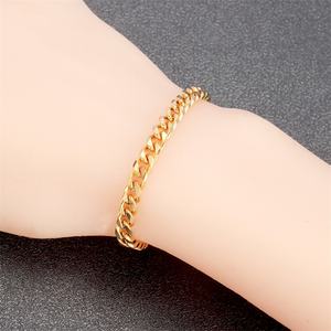 JXX Venta al por Mayor, Pulsera de Eslabones con Dijes de Latón Chapado en Oro de 24k, Diseño Minimalista, Joyería Cooper para Mujer - Product Image 6