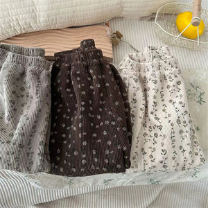 Tongxingyuan Baby Girl Fleece Lined Pants Autumn Winter Thickened Floral Print Loose Lantern Pants High Waist Thermal Toddler - Product Image 4