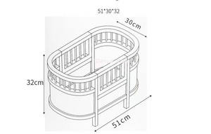 Индивидуальная <span class=keywords><strong>18</strong></span>-дюймовая деревянная детская кукольная кроватка, имитаальная игровая мебель, мини-кровать для фотосъемки для девочек - Product Image 6