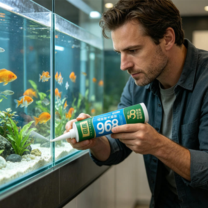 Adhésif spécial ultra-résistant pour grands aquariums en verre, <span class=keywords><strong>transparent</strong></span>, imperméable, résistant à la moisissure, mastic <span class=keywords><strong>silicone</strong></span> à séchage rapide - Product Image 6