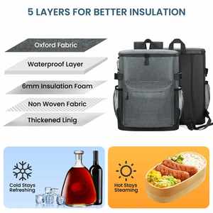 Designer Bags Large Soft Cooler Bag <b>Insulated</b> <b>Lunch</b> <b>Box</b> Backpack with Zippered Dispensing Lid Outdoor for Campus Cooler Bag - Product Image 6