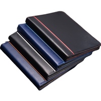 Carpeta Portadocumentos Profesional Personalizada de Cuero PU A4 con Múltiples Bolsillos, Carpeta Portafolio Negra con Cierre