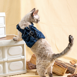 Bavoir en jean personnalisé pour <span class=keywords><strong>chat</strong></span> et chien avec nœud papillon, bandana réglable pour animaux <span class=keywords><strong>de</strong></span> compagnie, foulard uni pour chiot et chaton, vente en gros - Product Image 3