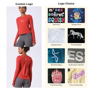 Magliette sportive a maniche lunghe in <span class=keywords><strong>cotone</strong></span> Slim Fit da <span class=keywords><strong>donna</strong></span> personalizzate magliette da allenamento maglietta da allenamento Active Wear all'ingrosso <span class=keywords><strong>manica</strong></span> <span class=keywords><strong>lunga</strong></span> <span class=keywords><strong>donna</strong></span> - Product Image 3