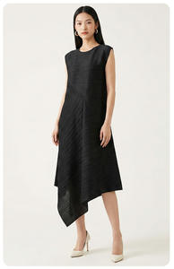 PY 2026 Novedades Vestido Casual Plisado Sin Mangas de Talla Grande para Mujer, Cintura Natural, Ajuste Holgado, Ecológico y Transpirable, Venta al por Mayor - Product Image 4