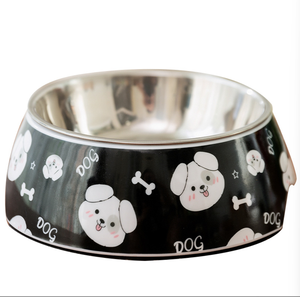 Mangkuk melamin kustom baja tahan karat mangkuk bundar tunggal makanan anjing cetak untuk kucing dan anjing - Product Image 5