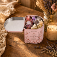 Boîte en fer blanc personnalisée en forme de D, couleur or rose, pour sachets aromatiques, bijoux, bonbons et cadeaux – Emballage métallique décoratif