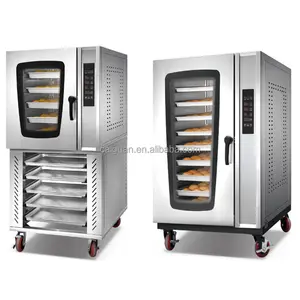 Forno a gás para pizza industrial forno de convecção com 8 bandejas para pão